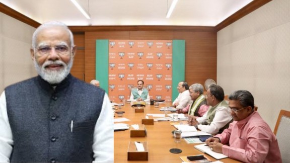 PM Narendra Modi and a BJP meeting underway at HQ !