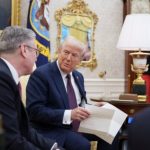 US President Donald Trump with UK PM Keir Starmer last week in Washington !