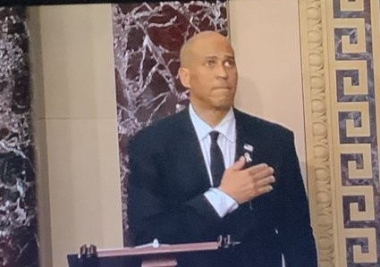 Senator Cory Booker after breaking record of longest speech !
