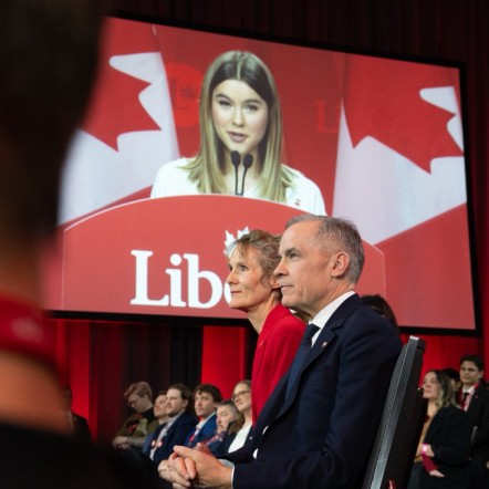 Prime Minister of Canada Mark Carney of Liberals during an election campaign !