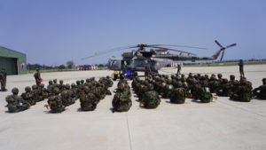 Soldiers of #PantherDivision and the #IAF hone drills and procedures for Special Heliborne Operations.
