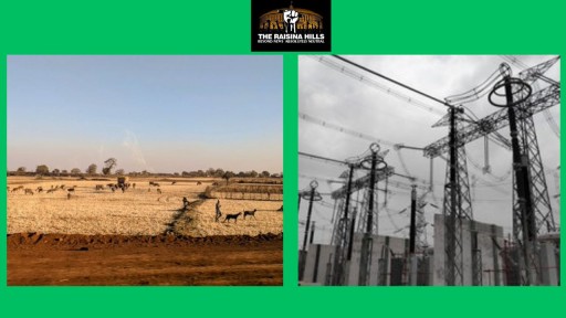 Farm field in Bundelkhand and transmission line !