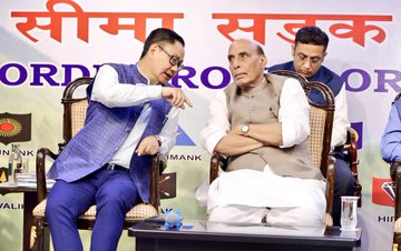 Defence Minister Rajnath Singh at the 66th BRO Day celebrations in New Delhi !