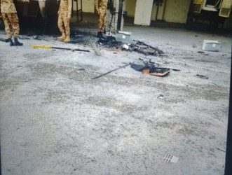 An image of drone attack on Pakistani army base in Lahore !