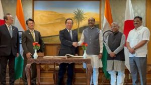 A Japanese parliamentary delegation on Friday called on Lok Sabha Speaker Om Birla !