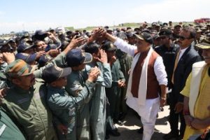 Union Defence Minister Rajnath Singh with Indian Air Force personnel in Bhuj !