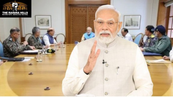 PM Narendra Modi at a key meeting in New Delhi with security officials !