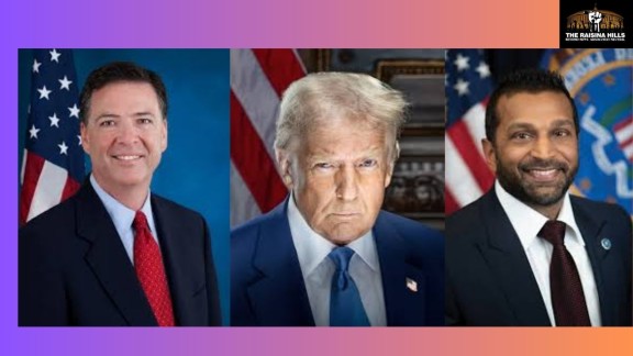 Ex-FBI Director James Comey, US President Donald Trump, and current FBI Director Kash Patel !