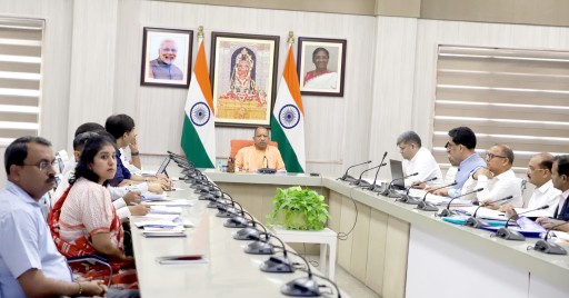 Uttar Pradesh CM Yogi Adityanath in a meeting with officials on Friday !