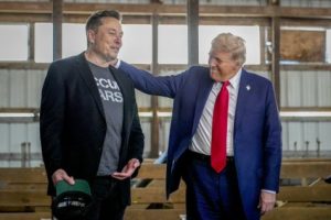 Elon Musk with Donald Trump in happier times !
