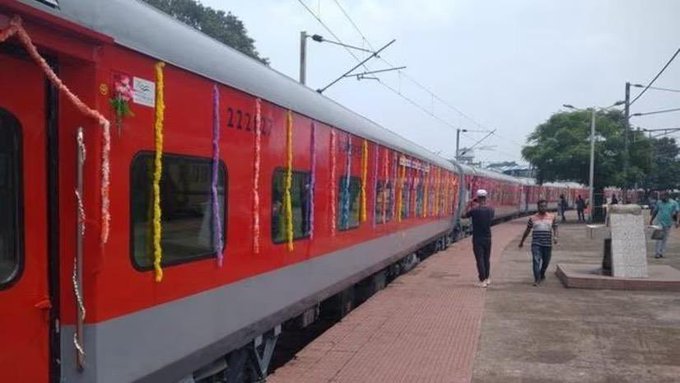 Indian Railways Train at a station !