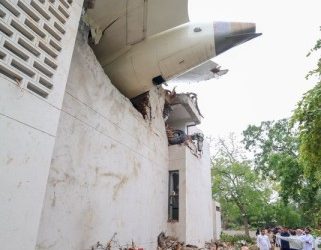PM Narendra Modi at the Air India plane crash site in Ahmedabad on Friday!