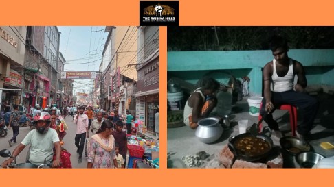 Bhagalpur city market place and fish being cooked for a marriage party !