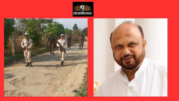 Area domination by Manipur Police and Assam ex-CM Prafulla Kumar Mahanta !
