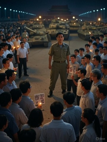 A representative image of Tiananmen Square protests !