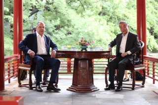 Russia's Foreign Minister Sergey Lavrov with his Chinese counterpart Wang Yi in Beijing!