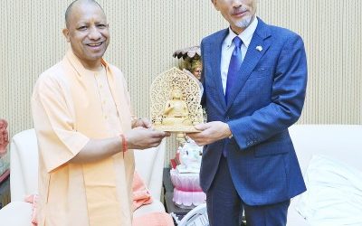 Japanese Ambassador Ono Keiichi pays a courtesy visit to CM Yogi Adityanath on Friday!