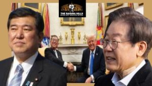 Japan's PM Shigeru Ishiba with US President Donald Trump . South Korea President Lee Jae Myung !