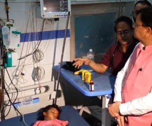 Uttarkhand Chief Minister Pushkar Singh Dhami with injured in Haridwar!