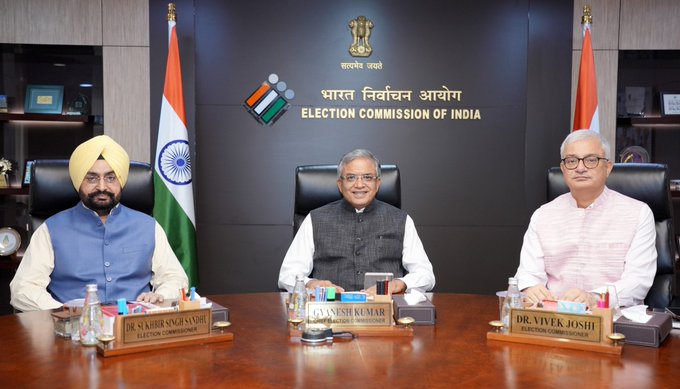 CEC Gyanesh Kumar and ECs Sukhbir Singh Sandhu and Vivek Joshi!
