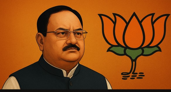 A sketch B JP chief JP Nadda and election symbol!