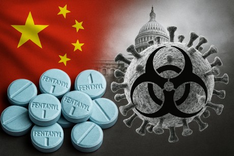 A representative image of China, Covid-19, and Fentanyl usages!