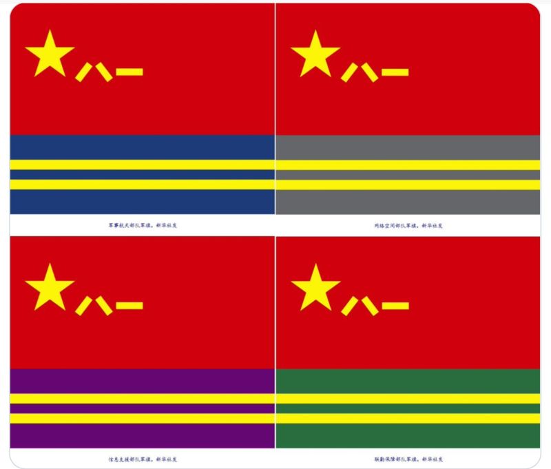 China PLA Branches new flags!
