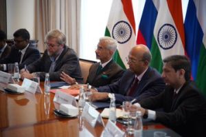 EAM S Jaishankar interacts with prominent scholars and think tank representatives of Russia in Moscow.