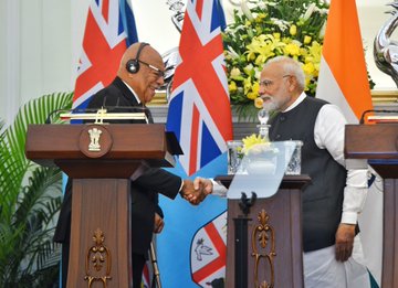 PM Narendra Modi with his Fiji counterpart Sitiveni Rabuka in New Delhi today!