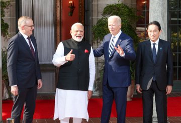 Prime Minister Narendra Modi with leaders at Quad Summit last year!