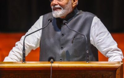 Prime Minister Narendra Modi at an NDA parliamentary party meeting on Tuesday!