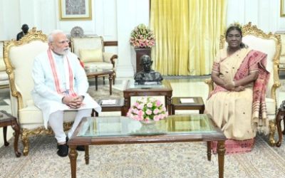Prime Minister Narendra Modi called on President Droupadi Murmu on Sunday!