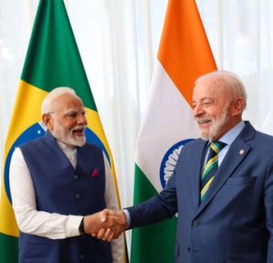 Prime Minister Narendra Modi with Brazil's President Luiz Inácio Lula da Silva !