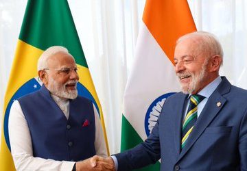 Prime Minister Narendra Modi with Brazil's President Luiz Inácio Lula da Silva !
