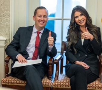 Sergio Gor with US Homeland Secretary Kristi Noem!