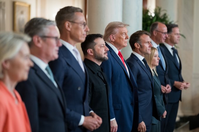 US President with European leaders at the Oval Office!