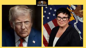 US President Donald Trump and Dr. Erika McEntarfer, Commissioner of the Bureau of Labor Statistics (BLS),