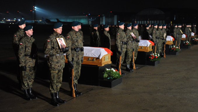 Coffins of Polish soldiers who died in Afghanistan in 2011 !