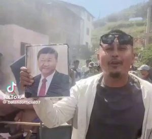 Nepali protestors burn photo of China's President Xi Jinping!