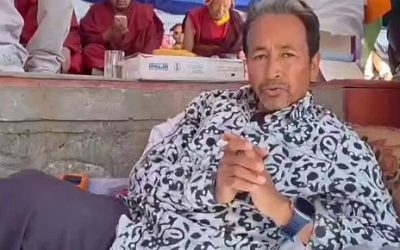 Sonam Wangchuk during protest in Leh in Ladakh!