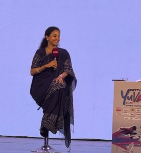Lok Sabha MP Supriya Sule at a media event in Mumbai !
