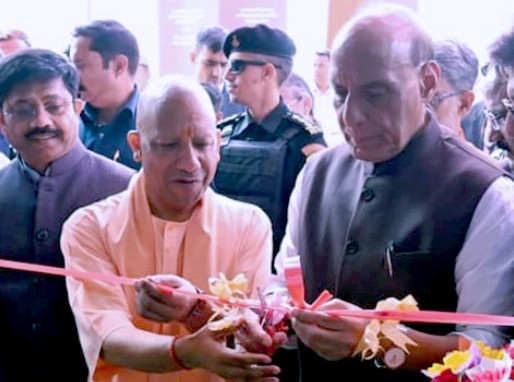Rajnath Singh and CM Yogi Inaugurate Titanium and Super Alloy Materials Plant in Lucknow.