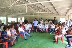A meeting underway in Nuapada Assembly seat in Odisha.