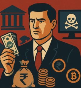 A representative image of financial frauds in India.