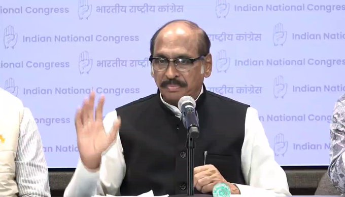 Congress party held a press conference in New Delhi on Sunday.