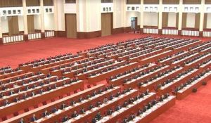 Empty chairs at China's fourth Plenum.