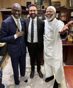 Zohran Mamadani at Masjid At-Taqwa with Imam Siraj Wahhaj.