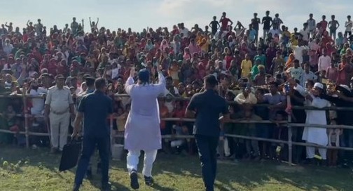 AIMIM leader Asaduddin Owaisi in Bihar's Seemanchal on Tuesday.