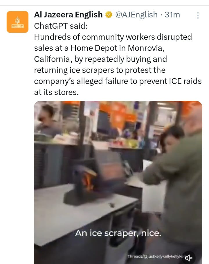 ChatGPT as a source of news for Al Jazeera.