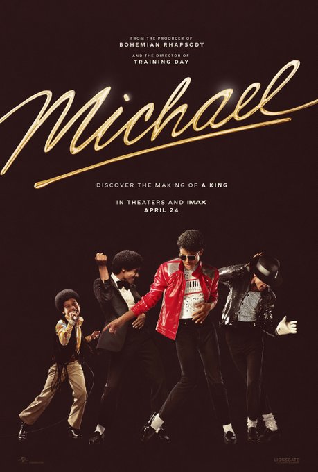 Poster of Michael Jackson biopic.